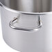 A stainless steel bowl with a handle by Robot Coupe.