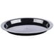 A black plastic Fineline high rim catering tray with a white background.