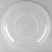 A clear plastic high dome lid for a catering bowl.