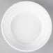 A white Fineline low profile plastic catering bowl.