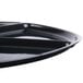 A black plastic Fineline Catering tray with 6 compartments.
