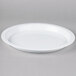 A white Fineline plastic catering tray with a high rim.