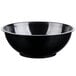A black Fineline high profile plastic catering bowl.