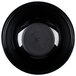 A close up of a black Fineline high profile catering bowl.