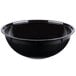 A black Fineline high profile plastic catering bowl.