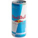 A Red Bull Sugarfree energy drink can with a blue and white label and red text.