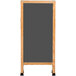 A blackboard with a wooden frame.