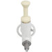 A white Hobart meat chopper attachment valve with a white handle.