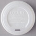 A white Eco-Products compostable plastic lid with white text.