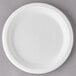 A white Eco-Products compostable sugarcane paper plate.