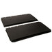 A pair of black rectangular trays.