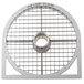 A circular metal grid with a hole in the center.