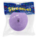 A package of Creative Converting Luscious Lavender purple streamer paper in a plastic bag.
