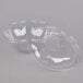 Two Eco-Products clear plastic salad bowls with lids.
