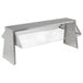 A stainless steel Advance Tabco serving shelf with a clear food shield.