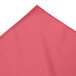 A close up of a dusty rose Snap Drape table skirt edge with a pleat.