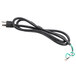 An Advance Tabco hot food well power cord with a black electrical plug.