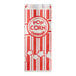 A package of red and white striped Carnival King popcorn bags.