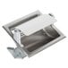 A Bobrick stainless steel recessed toilet paper dispenser with a lid.