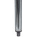 A silver metal Advance Tabco galvanized steel leg with a grey cap.