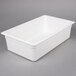 A white plastic food pan.