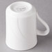 A Libbey white porcelain mug with a handle.