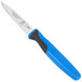 A Mercer Culinary Millennia 3" paring knife with a blue handle.
