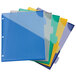 Several colorful folders with Avery plastic tabs.