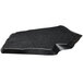 A black rectangular GET Stone-Mel melamine display tray with a rough surface.