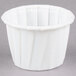 A Solo white paper souffle cup.