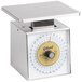 An Edlund Premier Series stainless steel portion scale with a yellow and white dial.
