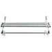 A zinc-plated CSL wall mount coat rack with a hanging bar.