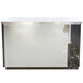 A Beverage-Air black counter height glass door back bar refrigerator on a metal surface.