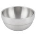 A silver bowl on a white background.