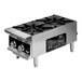 A Vollrath countertop gas range with two burners.