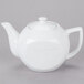 A CAC white porcelain teapot with a lid.