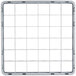 A white square frame with rows of white plastic grids.