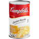 A 50 oz. can of Campbell's Chicken Noodle Soup with a red and white label.