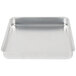 An American Metalcraft heavy weight aluminum square baking pan with a metal surface.