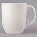 A white Libbey porcelain mug with a white handle.