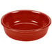 A red Fiesta small china bowl with a lid.