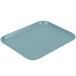 A Cambro steel blue Camlite tray with a plastic handle.