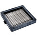 A black square Vollrath Redco InstaCut blade with a silver metal grid.