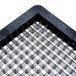 A black plastic grid with a grid pattern for Vollrath Redco InstaCut 1/4" Dice T-Pack.