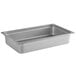 A Choice stainless steel steam table pan with a lid on a counter.