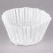 A white paper Bunn coffee filter with a white rim.