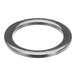 A metal sealing ring with a copper finish.