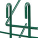 A green metal Metro 6-prong bottle rack.