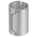 A silver aluminum cylinder with a metal handle and silver rings on the ends.