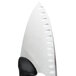 A Dexter-Russell chef knife with a black handle and white blade.